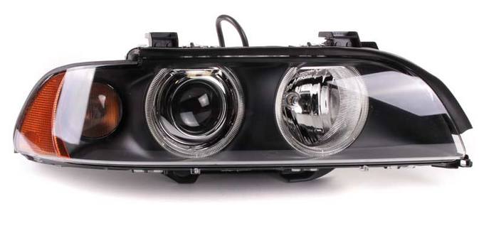 BMW Headlight Assembly - Passenger Side (Xenon) (w/ Clear Turnsignal) 63126912440 - Hella 008052121